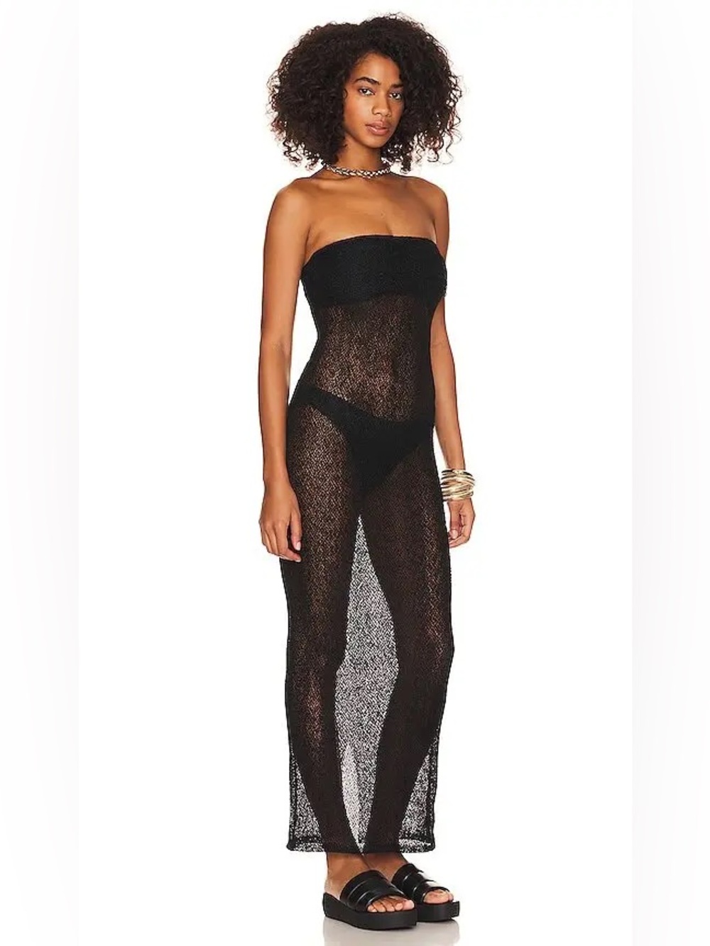 BANANHOT Net Dress Maxi Cover-Up